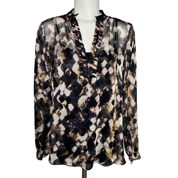 Simply Vera Vera Wang Tops - Simply Vera Wang Women's Size M Sheer Blouse Length 25" Excellent Condition